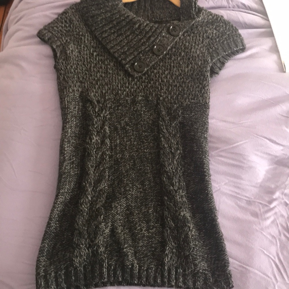 Drape Neck Cableknit Sweater